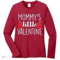 Mommy's Little Valentine Hearts Love Women's Long Sleeve Shirt thumb 0