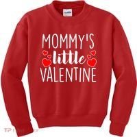 Mommy's Little Valentine Hearts Love Kids Sweatshirt thumb 0