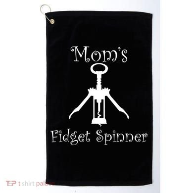 Mom's Fidget Spinner Wine Bottle Opener Golf Towel