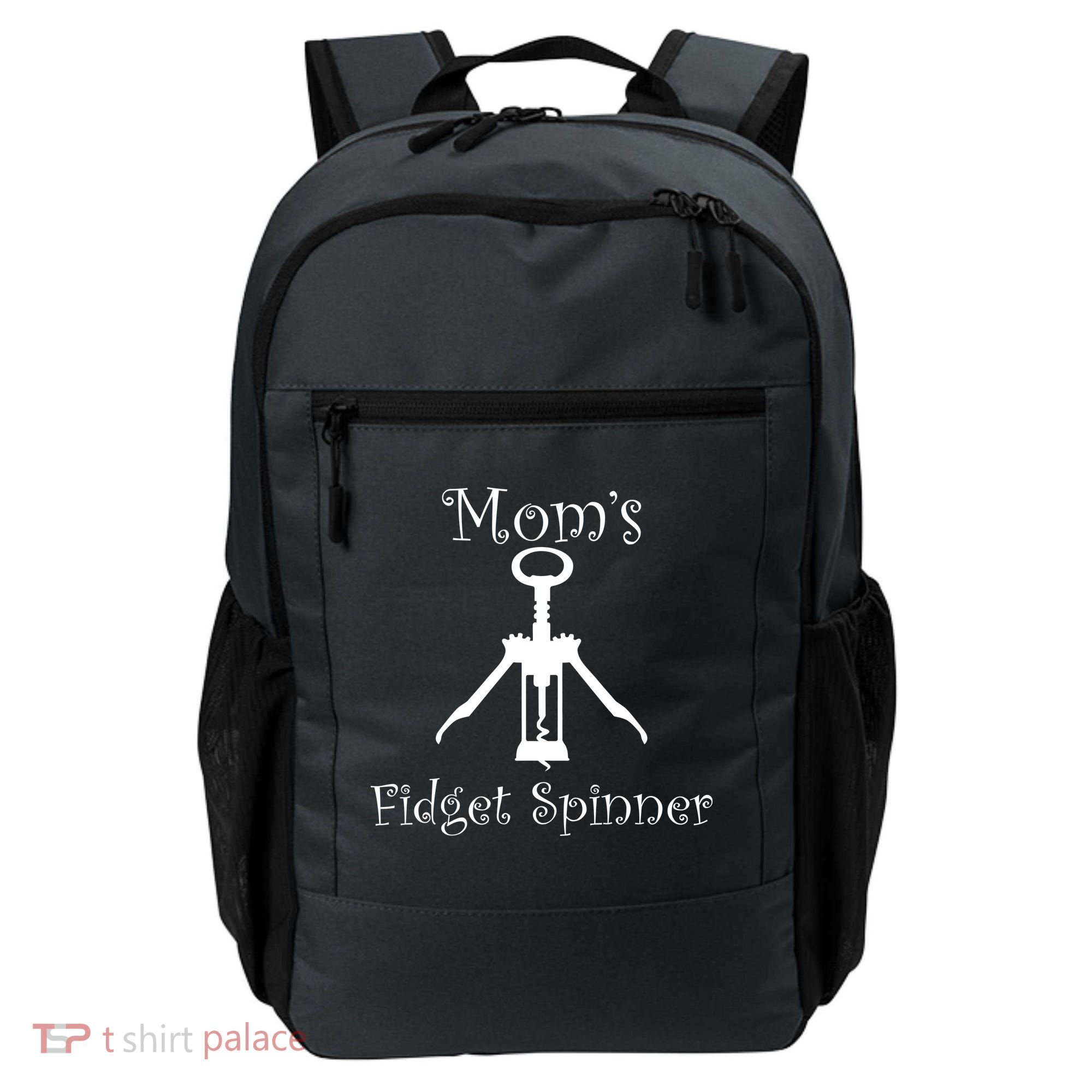 Mom's Fidget Spinner Wine Bottle Opener Backpack