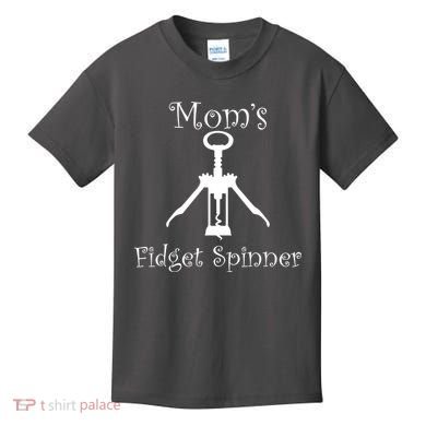 Mom's Fidget Spinner Wine Bottle Opener Kids T-Shirt