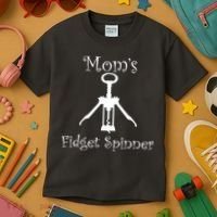 Mom's Fidget Spinner Wine Bottle Opener Kids T-Shirt thumb 3
