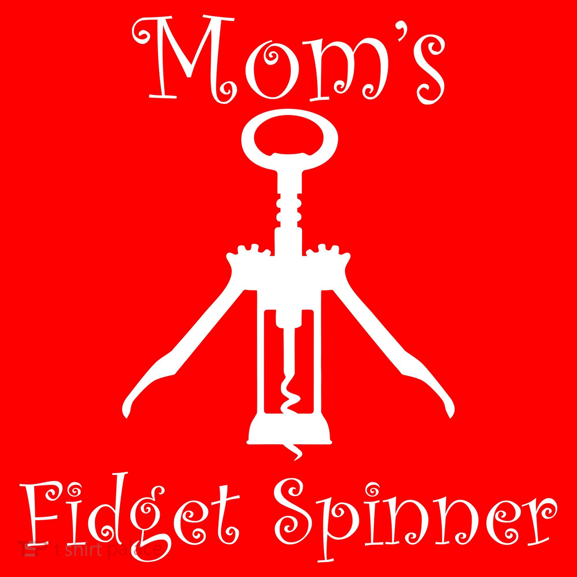 Mom's Fidget Spinner Wine Bottle Opener Santa Hat