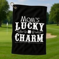Mom's Lucky Charm Golf Towel thumb 1