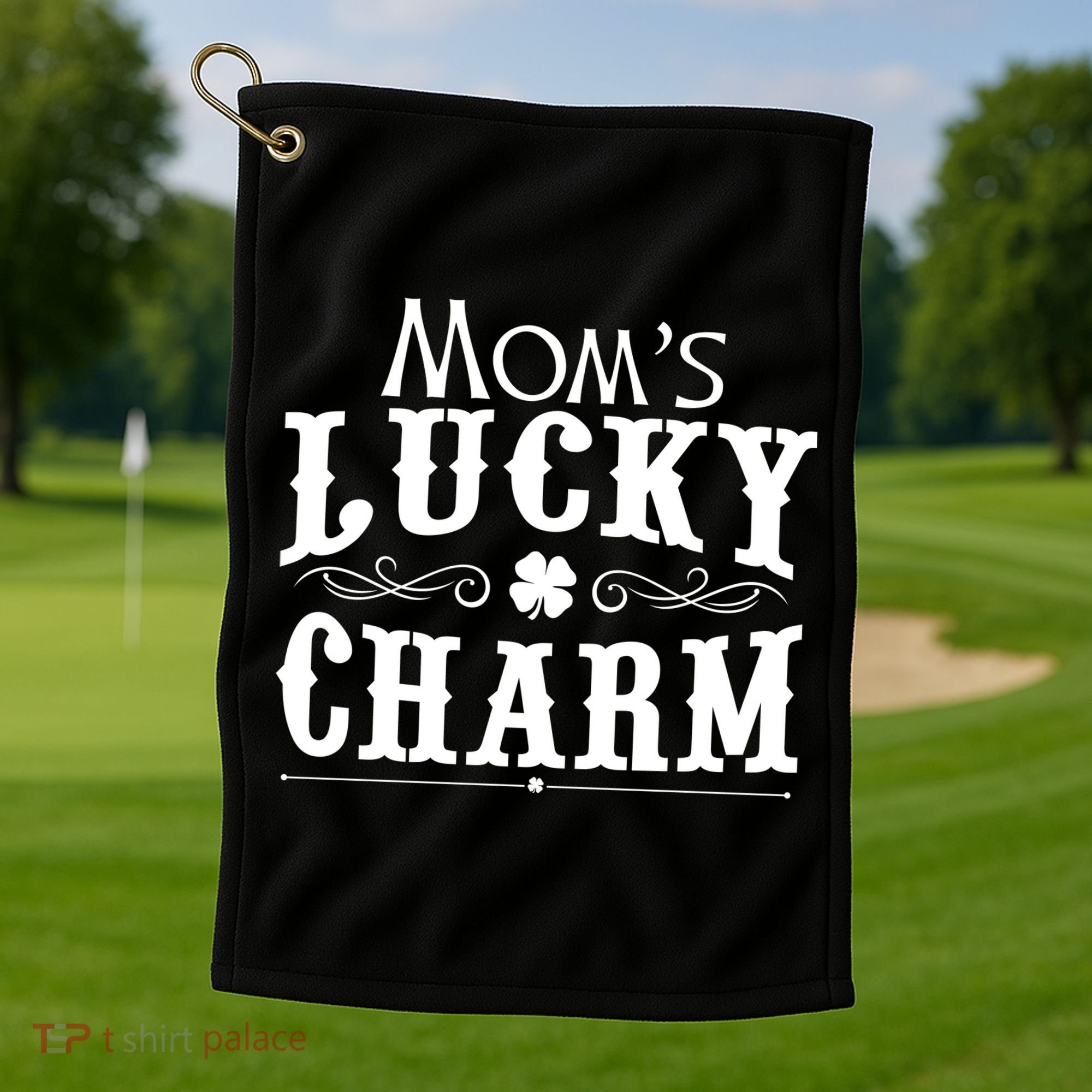 Mom's Lucky Charm Golf Towel