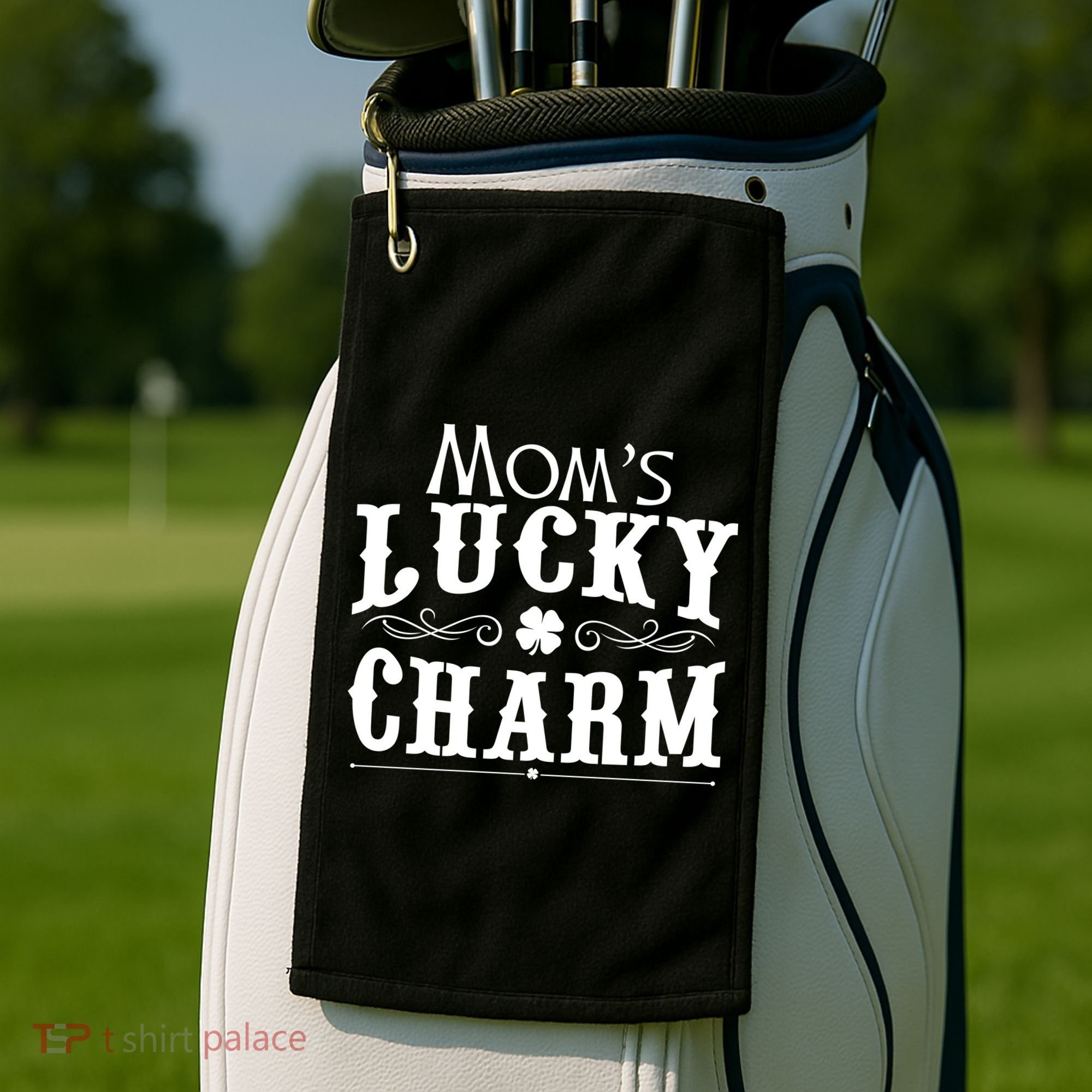 Mom's Lucky Charm Golf Towel