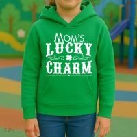 Mom's Lucky Charm Kids Hoodie thumb 3