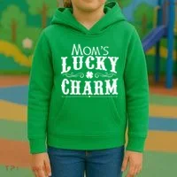 Mom's Lucky Charm Kids Hoodie thumb 3