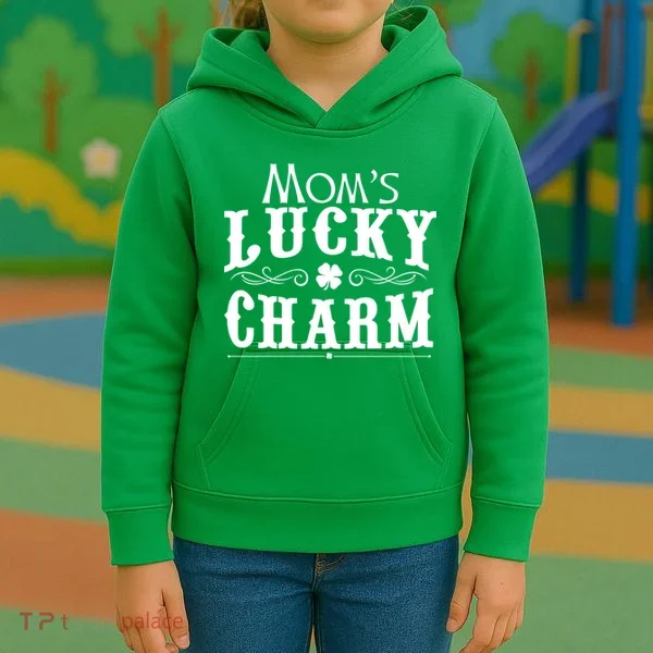 Mom's Lucky Charm Kids Hoodie