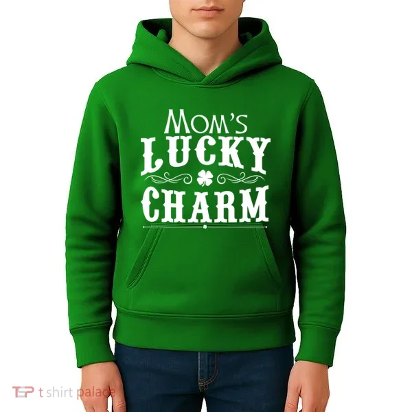 Mom's Lucky Charm Kids Hoodie