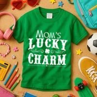 Mom's Lucky Charm Kids T-Shirt thumb 3