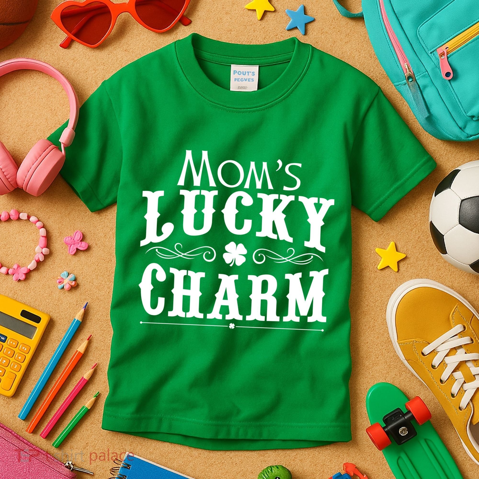 Mom's Lucky Charm Kids T-Shirt