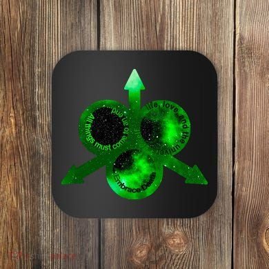 Mark Of Nurgle Green Galaxy Everything Must End Quote Coaster