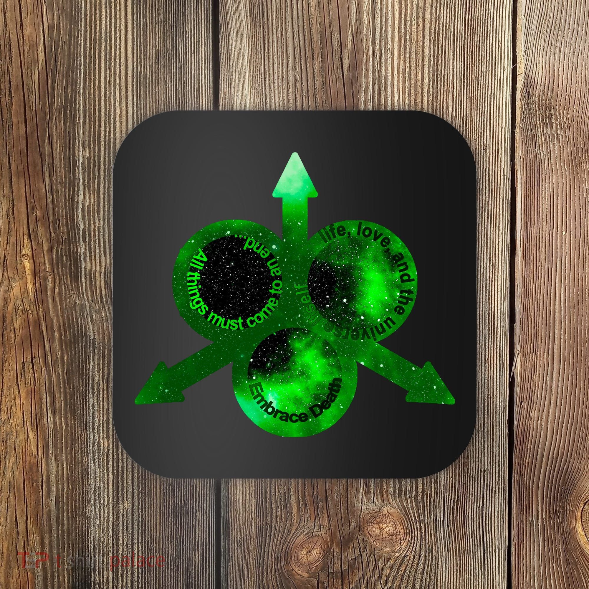 Mark Of Nurgle Green Galaxy Everything Must End Quote Coaster