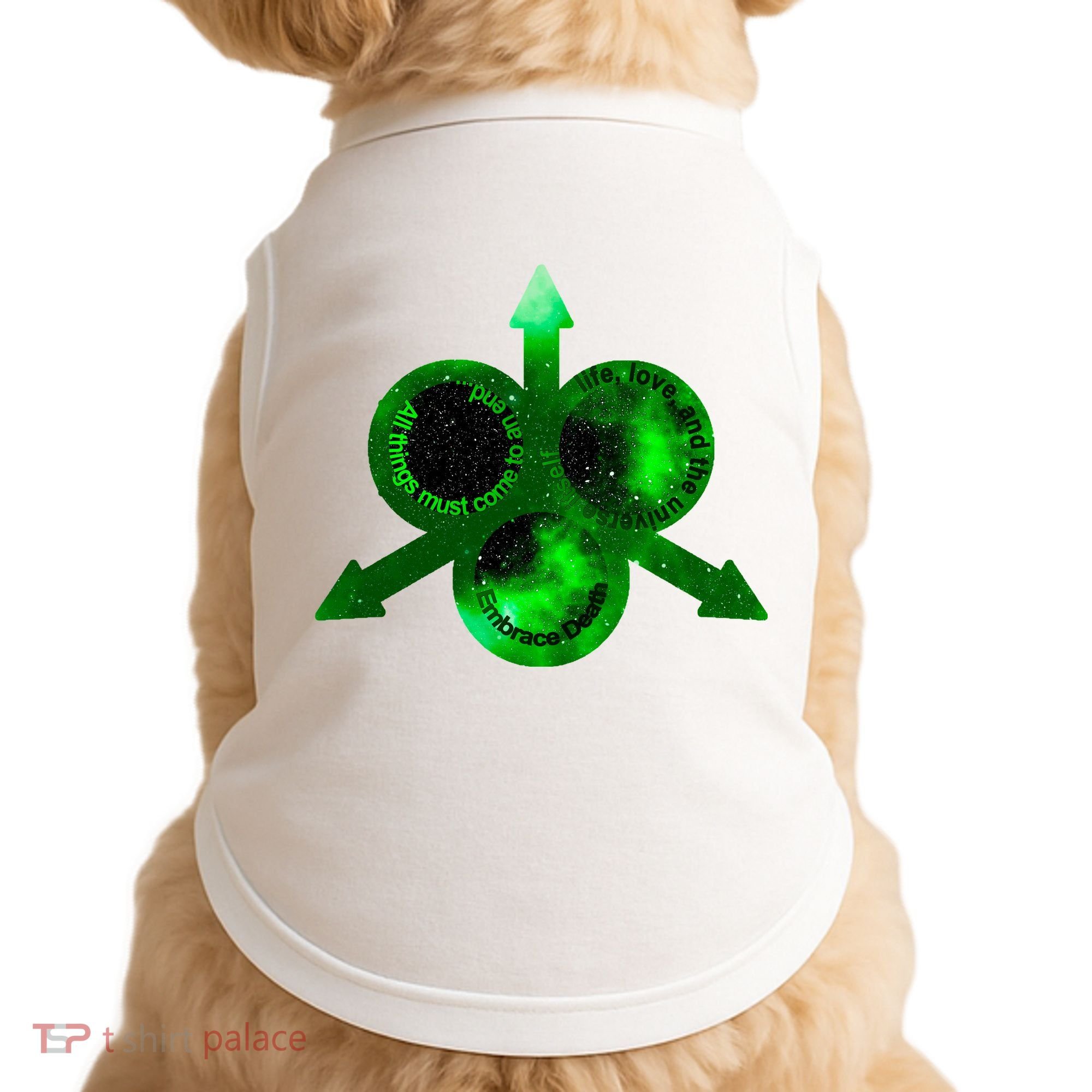 Mark Of Nurgle Green Galaxy Everything Must End Quote Doggie Tank