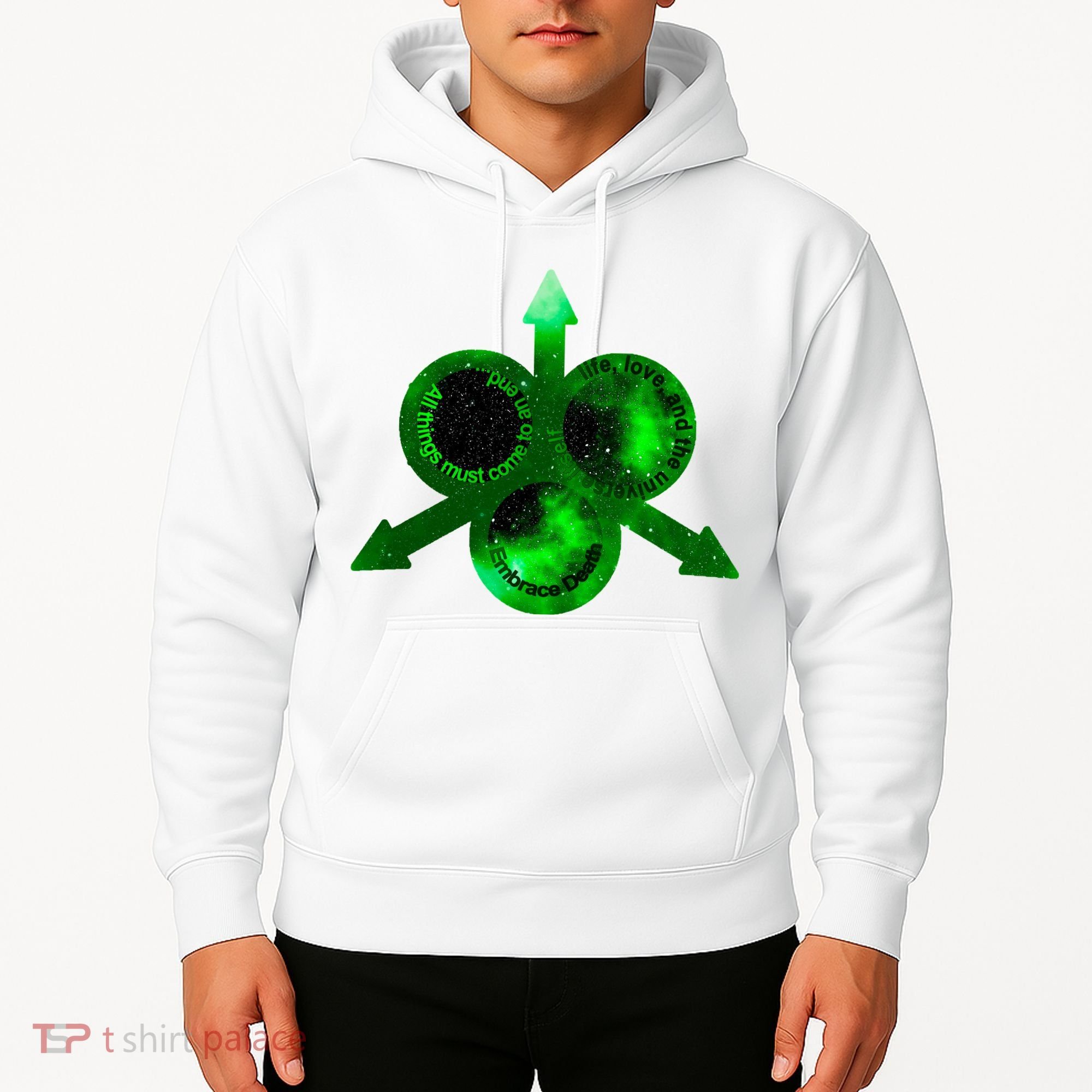 Mark Of Nurgle Green Galaxy Everything Must End Quote Hoodie