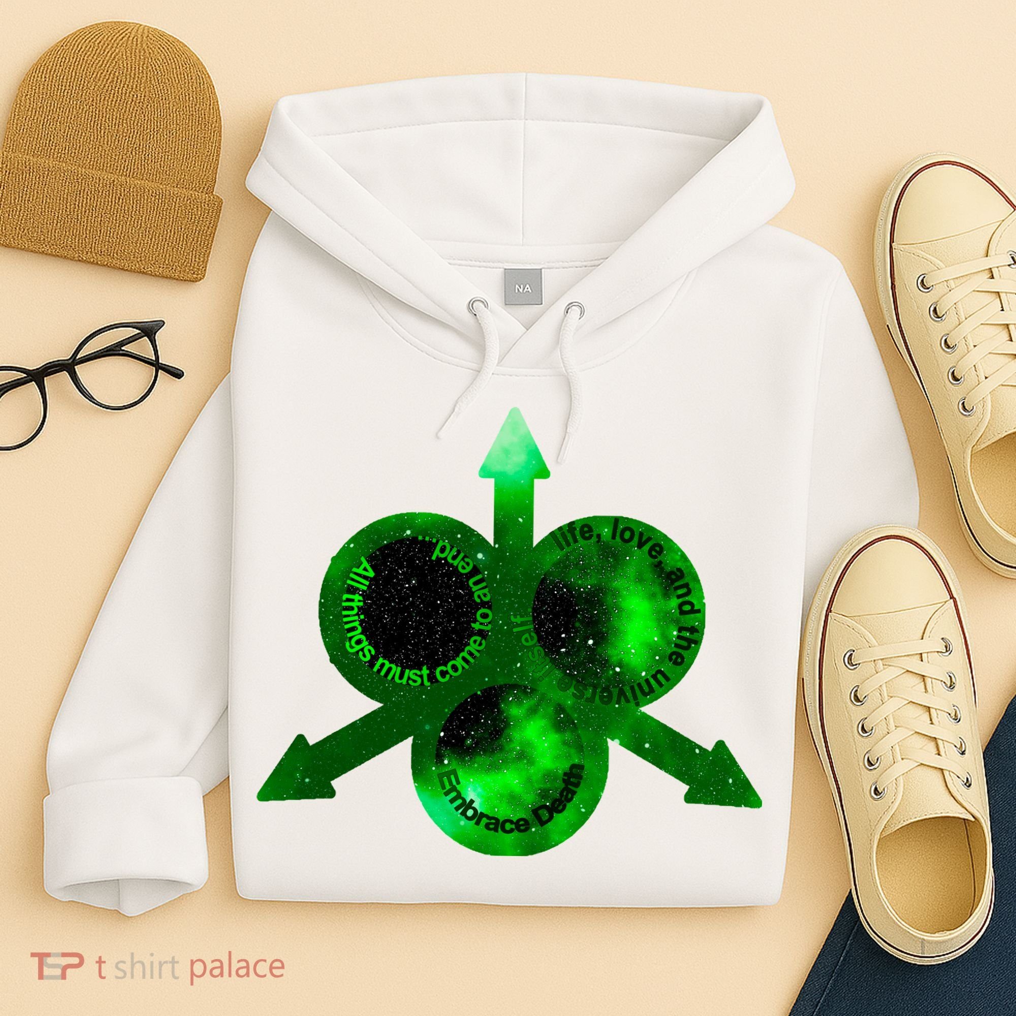 Mark Of Nurgle Green Galaxy Everything Must End Quote Hoodie