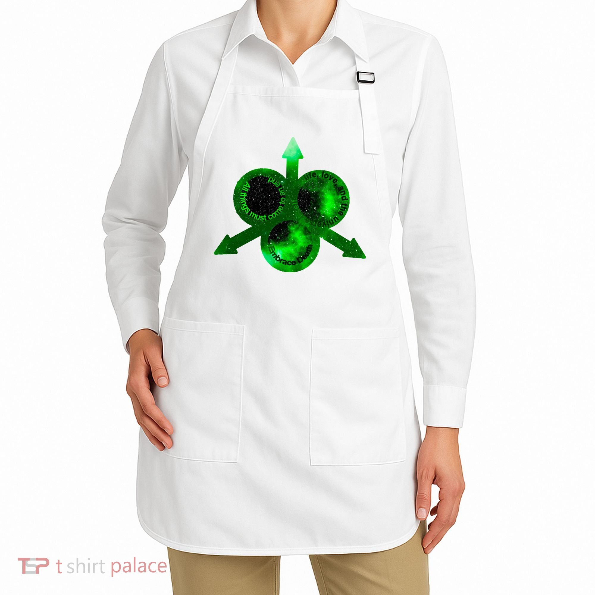Mark Of Nurgle Green Galaxy Everything Must End Quote Apron