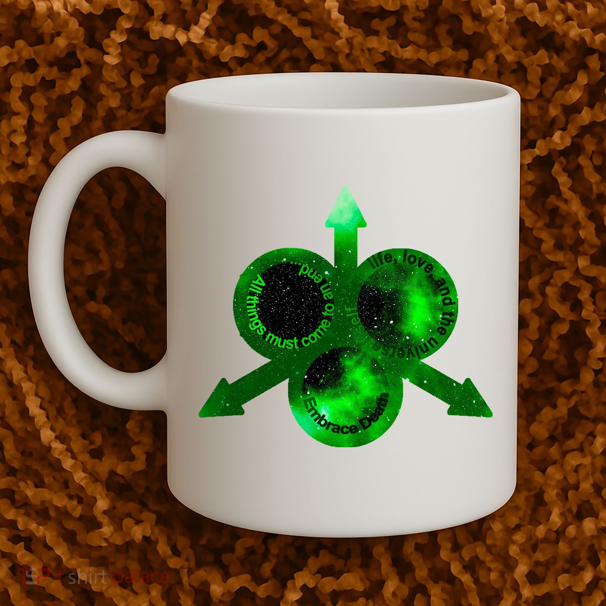 Mark Of Nurgle Green Galaxy Everything Must End Quote Coffee Mug