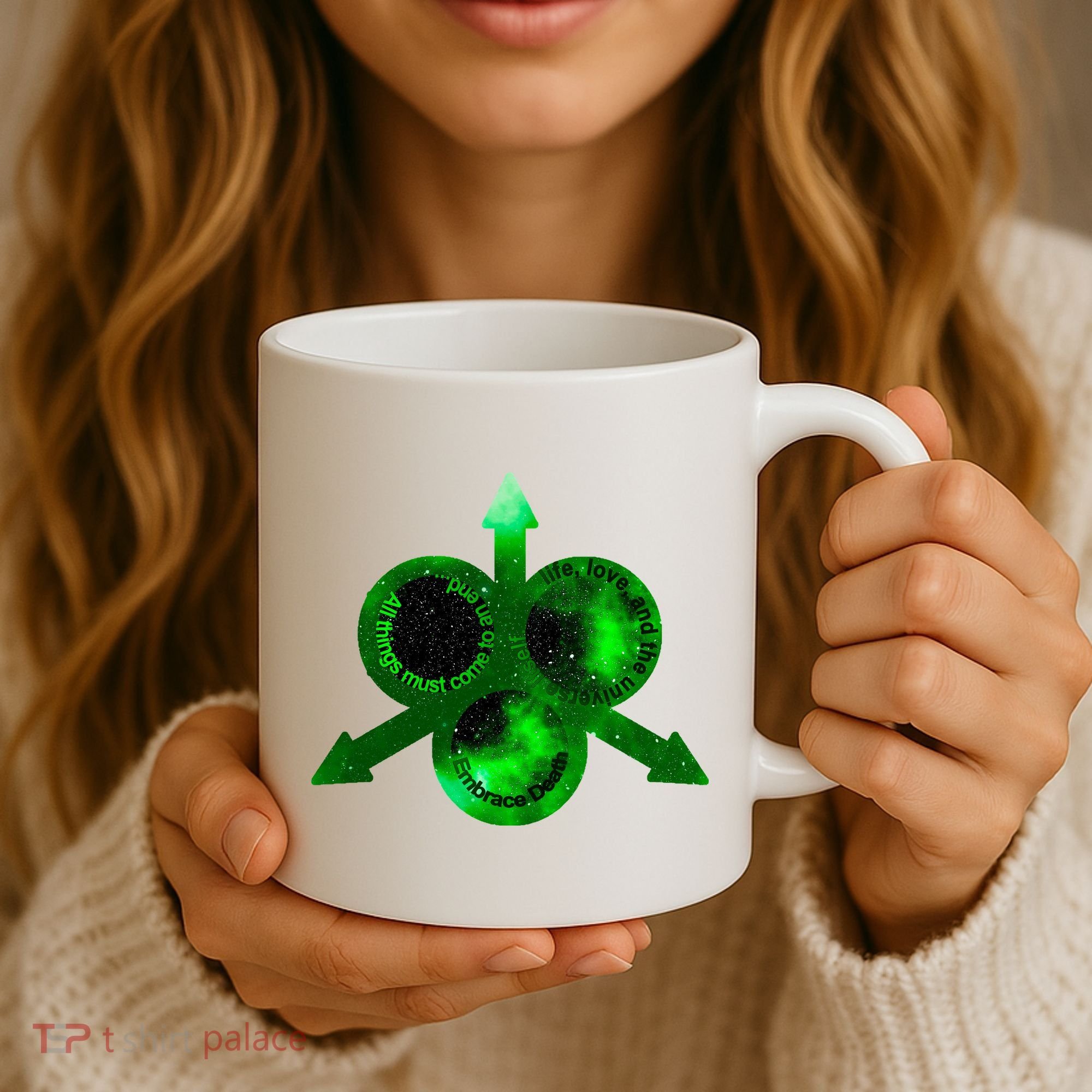 Mark Of Nurgle Green Galaxy Everything Must End Quote Coffee Mug