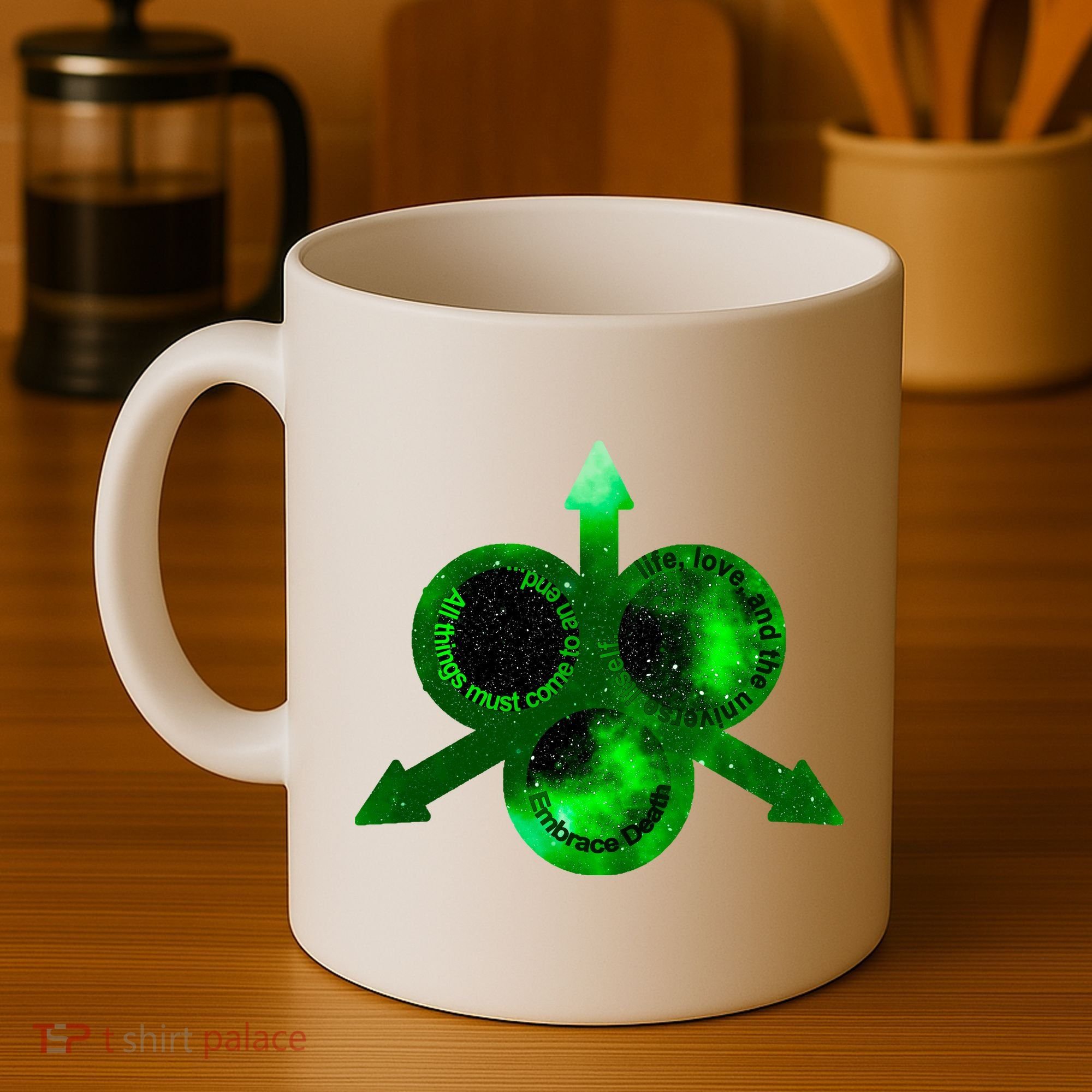 Mark Of Nurgle Green Galaxy Everything Must End Quote Coffee Mug