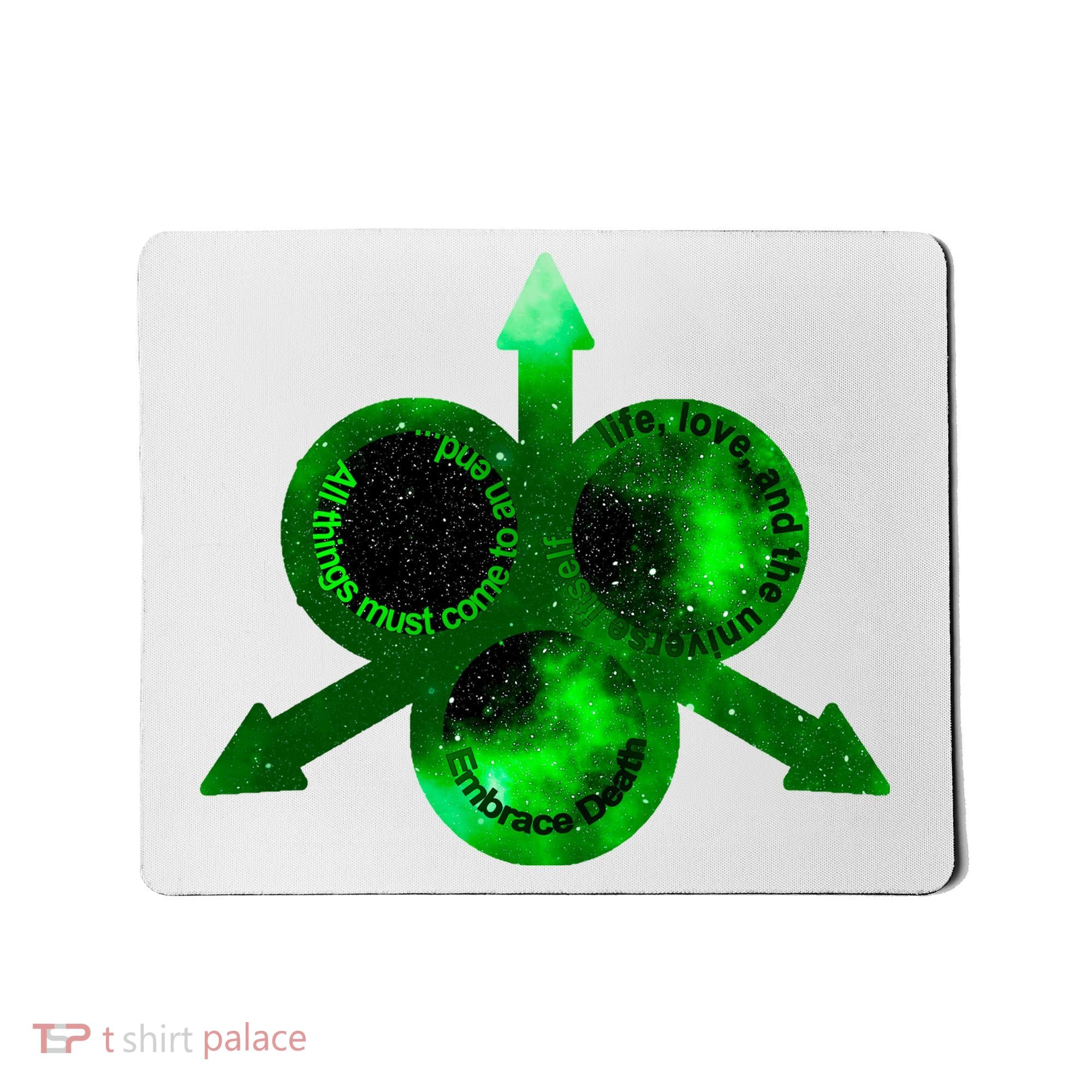 Mark Of Nurgle Green Galaxy Everything Must End Quote Mousepad