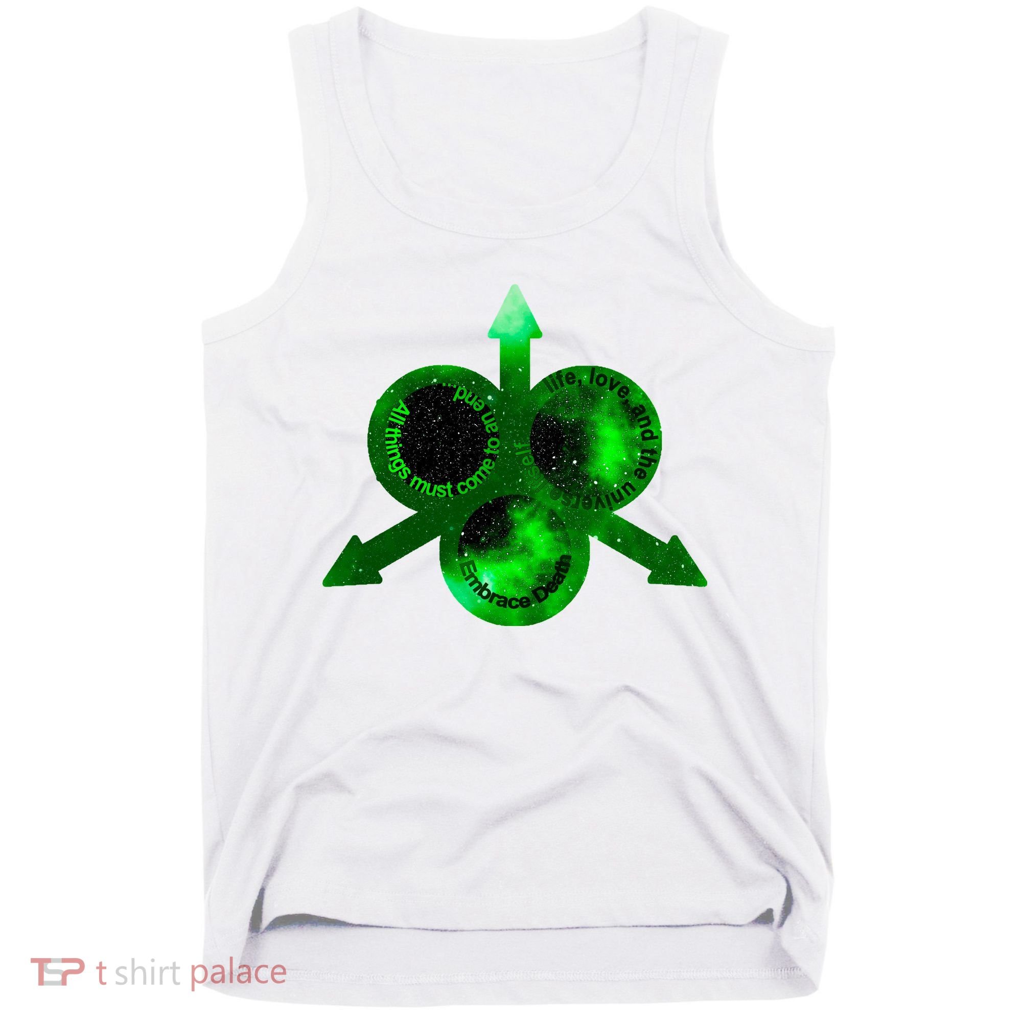 Mark Of Nurgle Green Galaxy Everything Must End Quote Tank Top