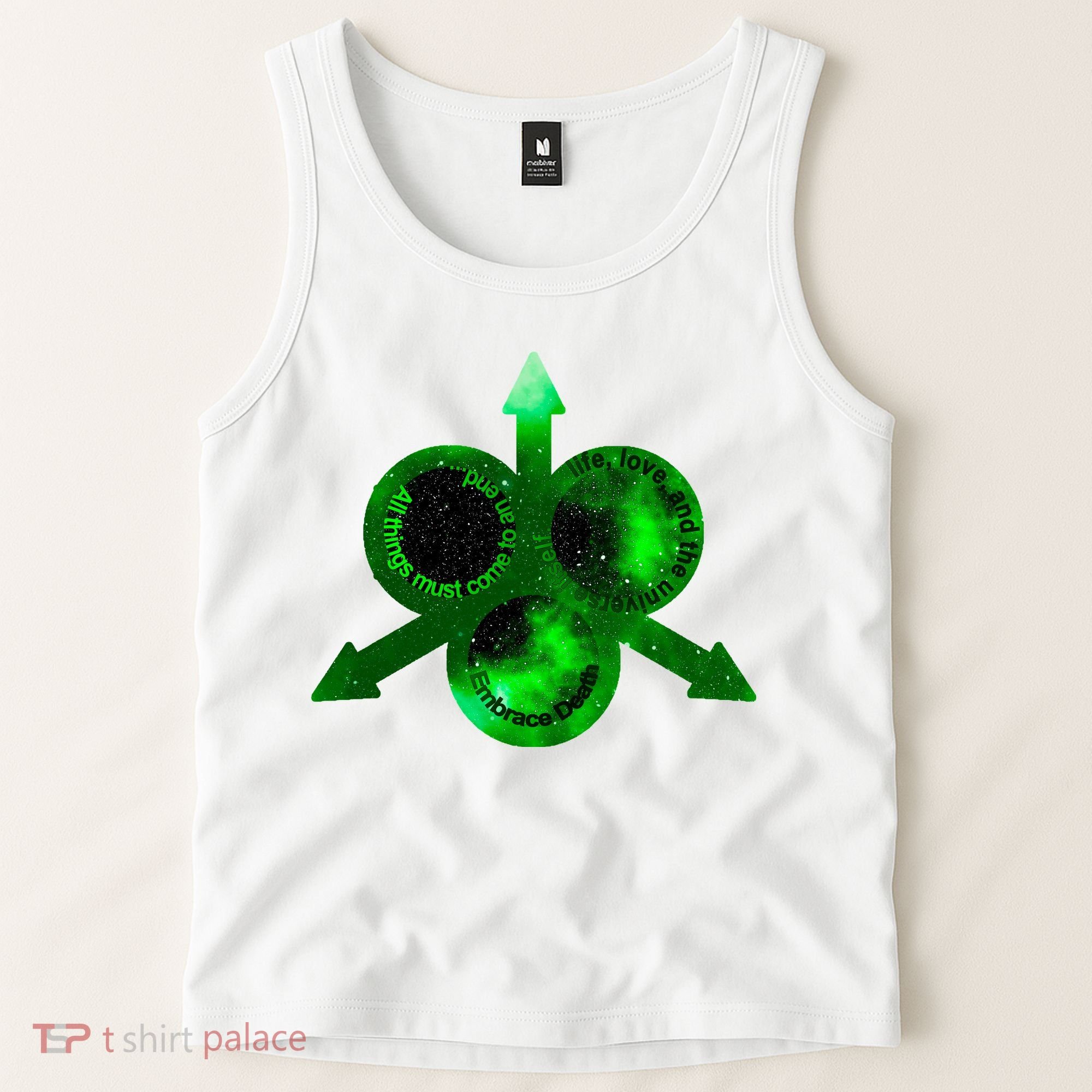 Mark Of Nurgle Green Galaxy Everything Must End Quote Tank Top