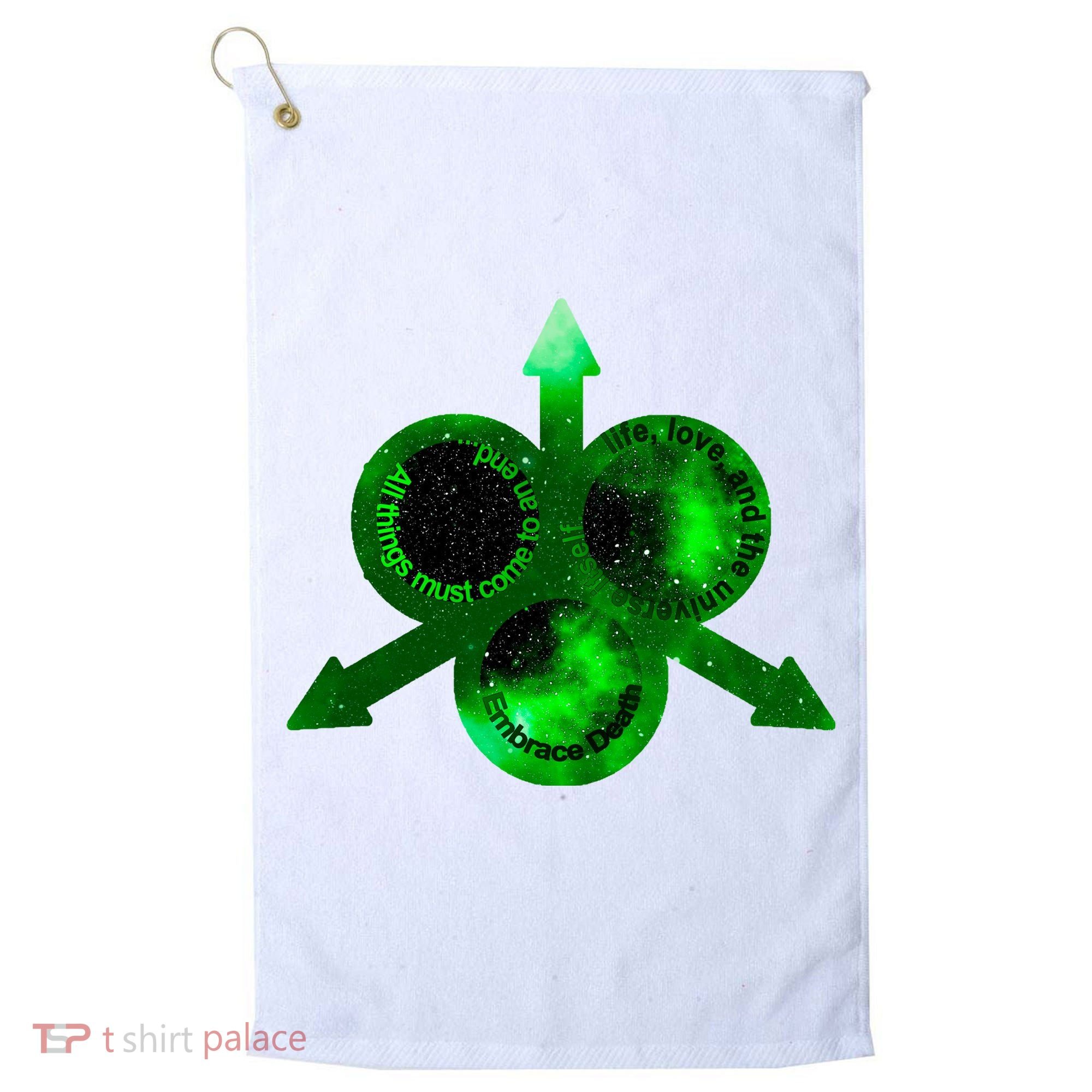 Mark Of Nurgle Green Galaxy Everything Must End Quote Golf Towel
