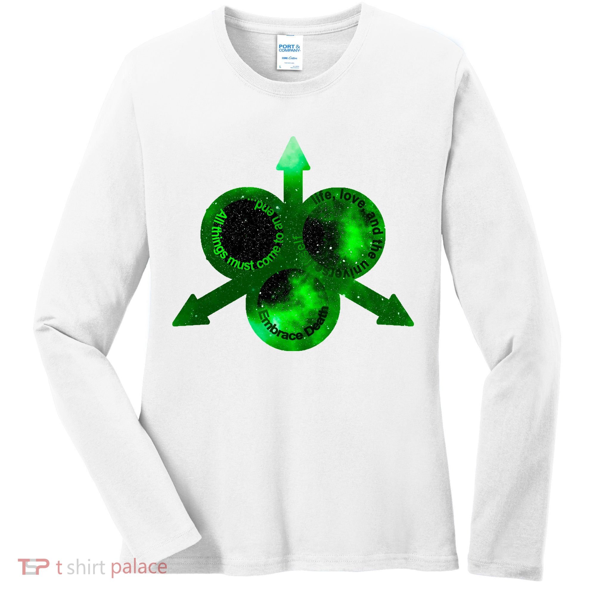 Mark Of Nurgle Green Galaxy Everything Must End Quote Women's Long Sleeve Shirt