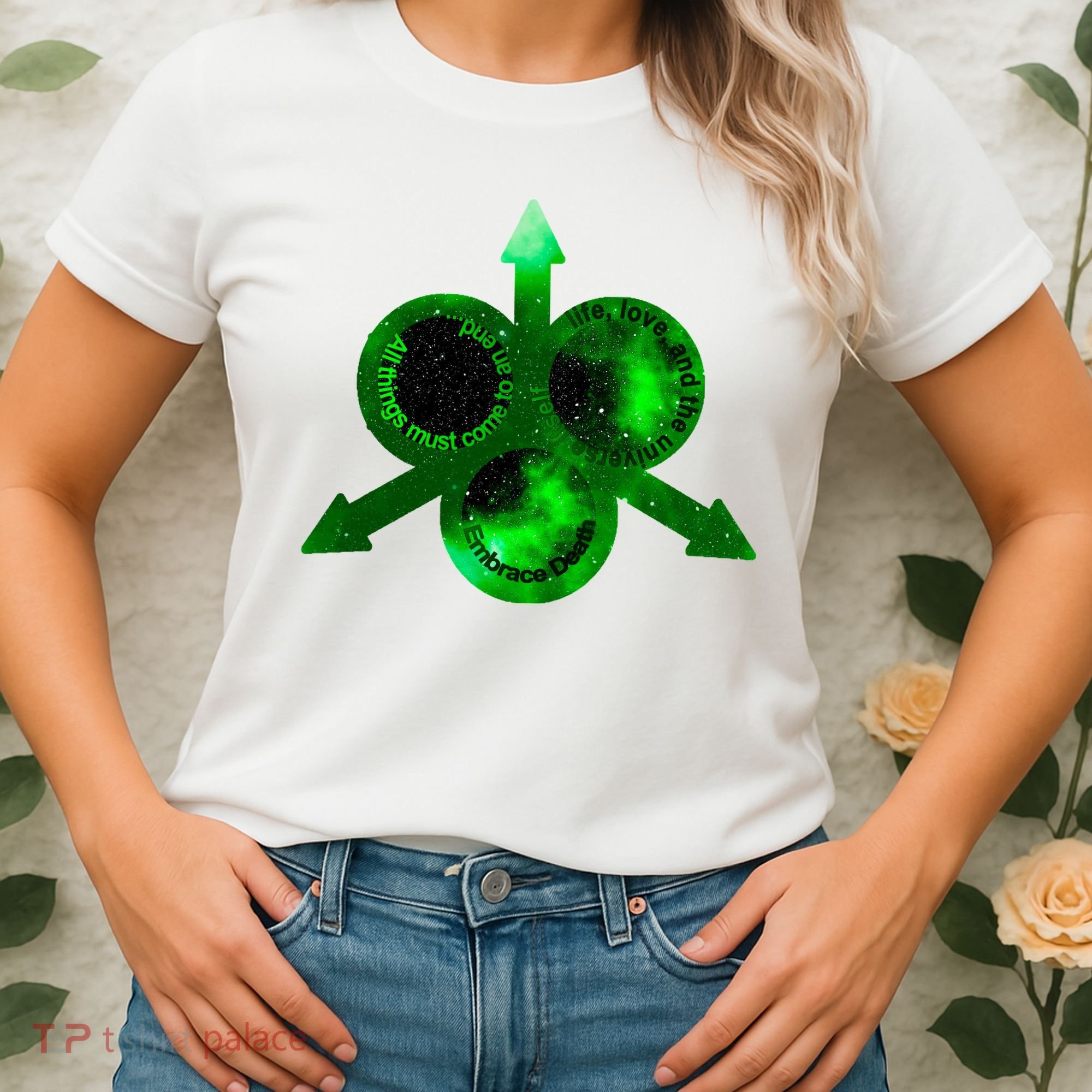 Mark Of Nurgle Green Galaxy Everything Must End Quote Women's T-Shirt