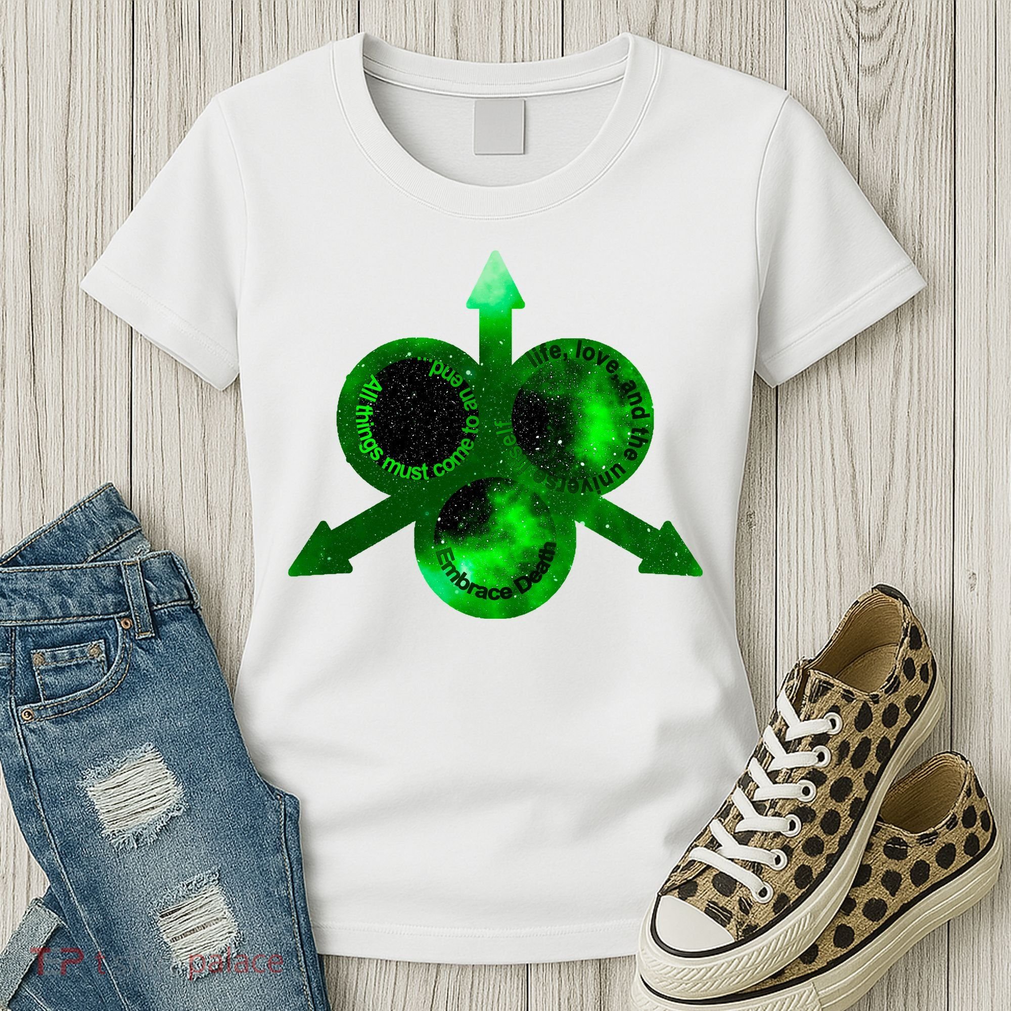 Mark Of Nurgle Green Galaxy Everything Must End Quote Women's T-Shirt