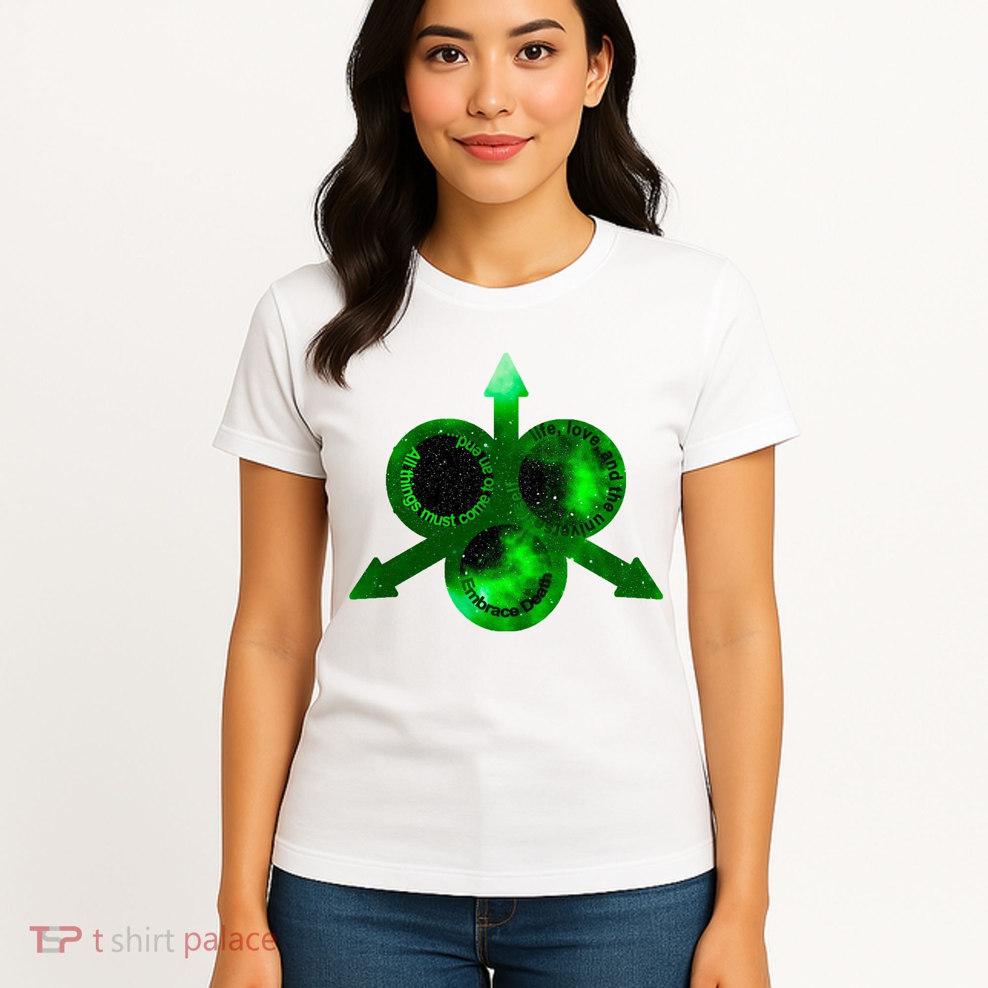 Mark Of Nurgle Green Galaxy Everything Must End Quote Women's T-Shirt