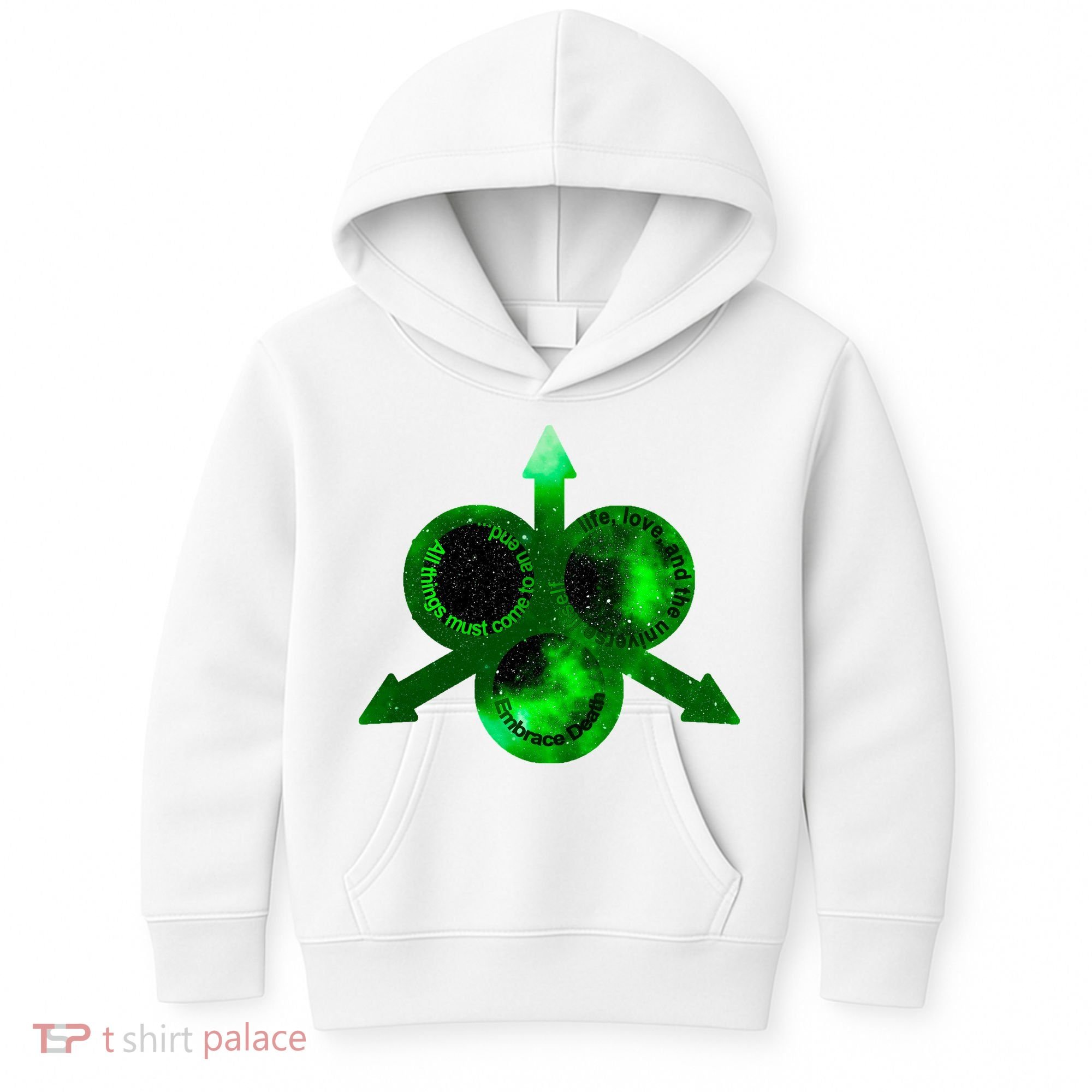 Mark Of Nurgle Green Galaxy Everything Must End Quote Kids Hoodie