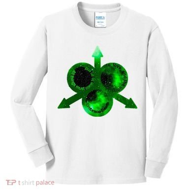 Mark Of Nurgle Green Galaxy Everything Must End Quote Kids Long Sleeve Shirt