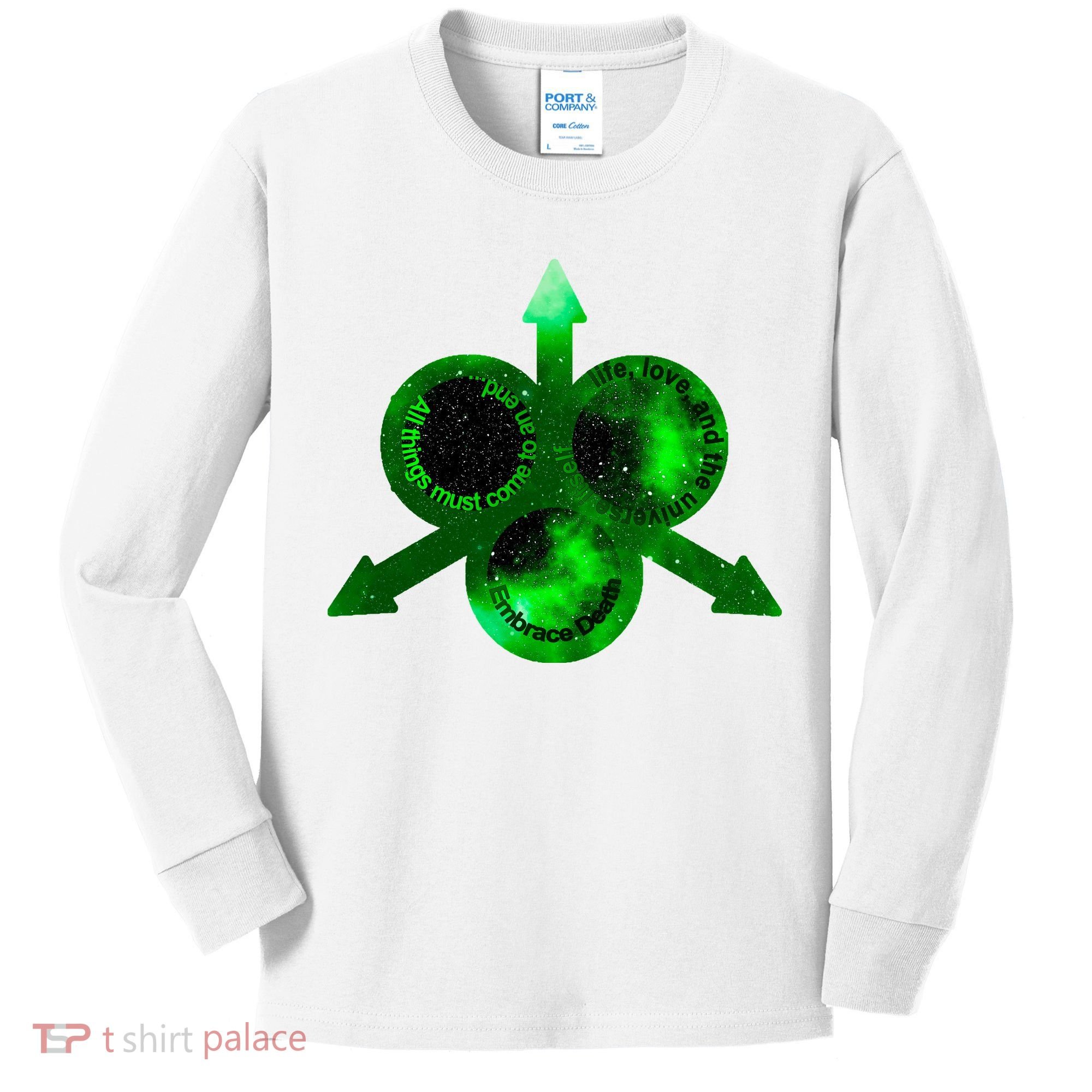 Mark Of Nurgle Green Galaxy Everything Must End Quote Kids Long Sleeve Shirt