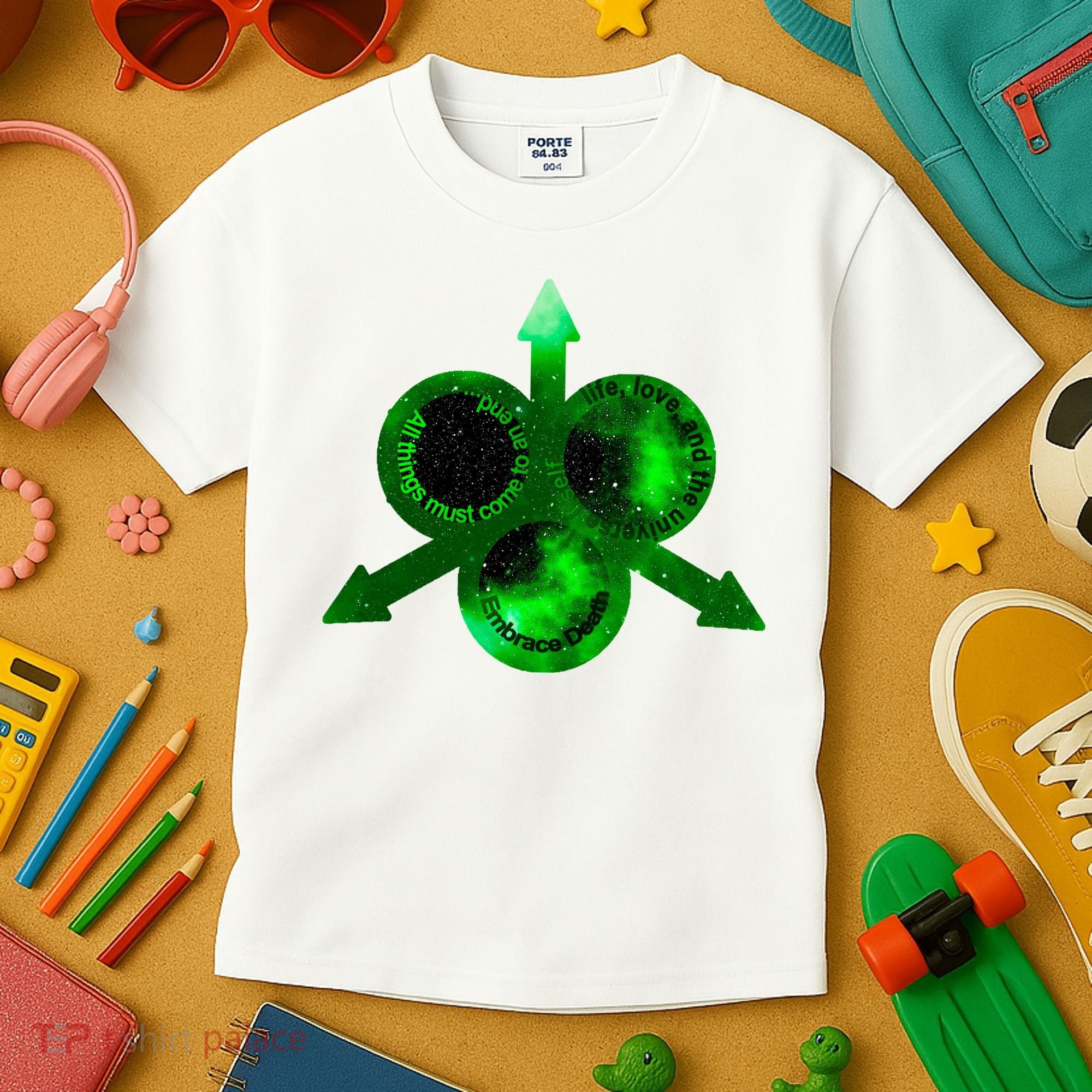 Mark Of Nurgle Green Galaxy Everything Must End Quote Kids T-Shirt