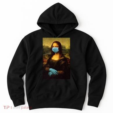 Mona Lisa Face Mas And Gloves Pandemic Hoodie