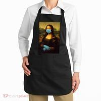 Mona Lisa Face Mas And Gloves Pandemic Apron thumb 2