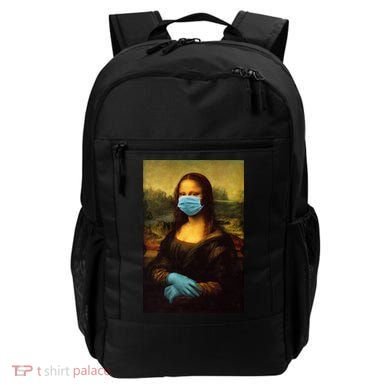 Mona Lisa Face Mas And Gloves Pandemic Backpack