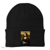 Mona Lisa Face Mas And Gloves Pandemic Beanie thumb 0