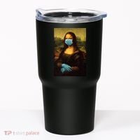 Mona Lisa Face Mas And Gloves Pandemic Tumbler thumb 0