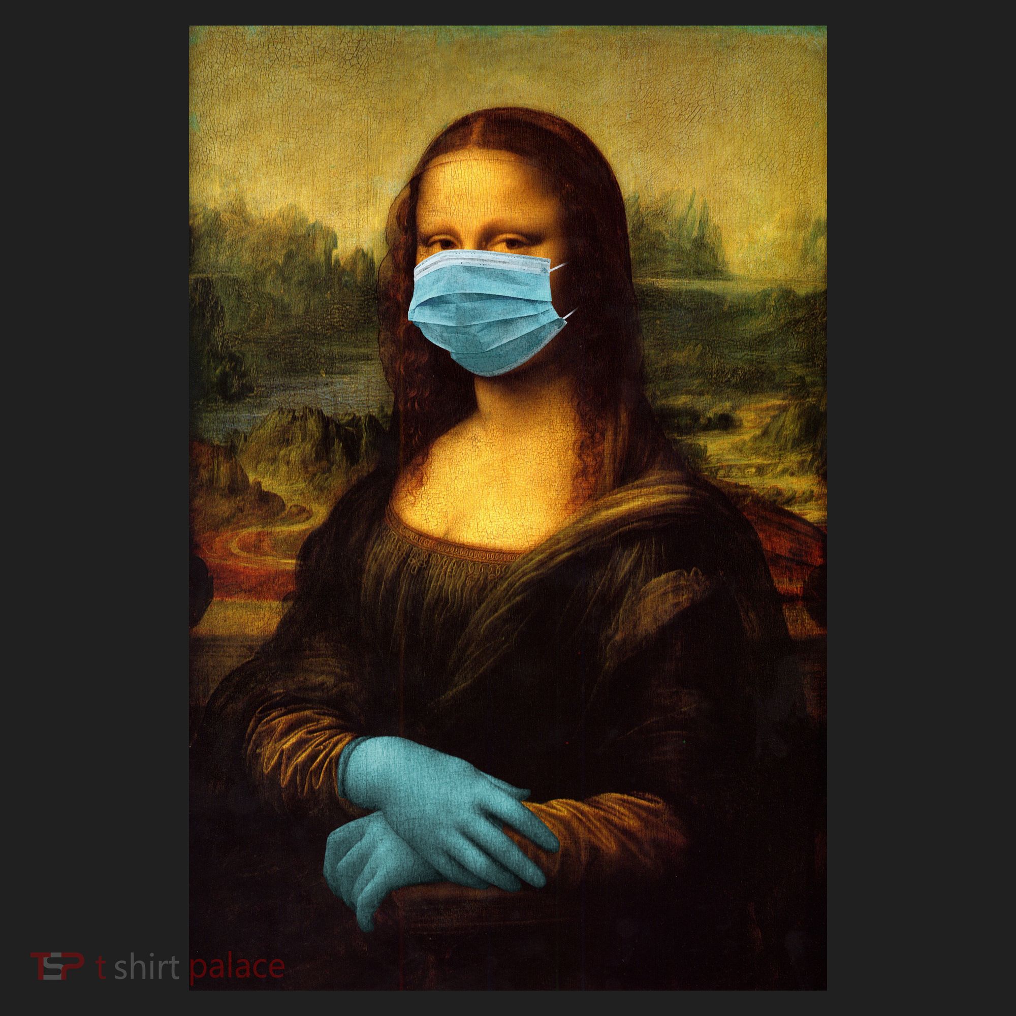 Mona Lisa Face Mas And Gloves Pandemic Tumbler