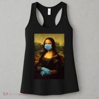 Mona Lisa Face Mas And Gloves Pandemic Women's Tank Top thumb 3