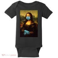 Mona Lisa Face Mas And Gloves Pandemic Baby Bodysuit thumb 0
