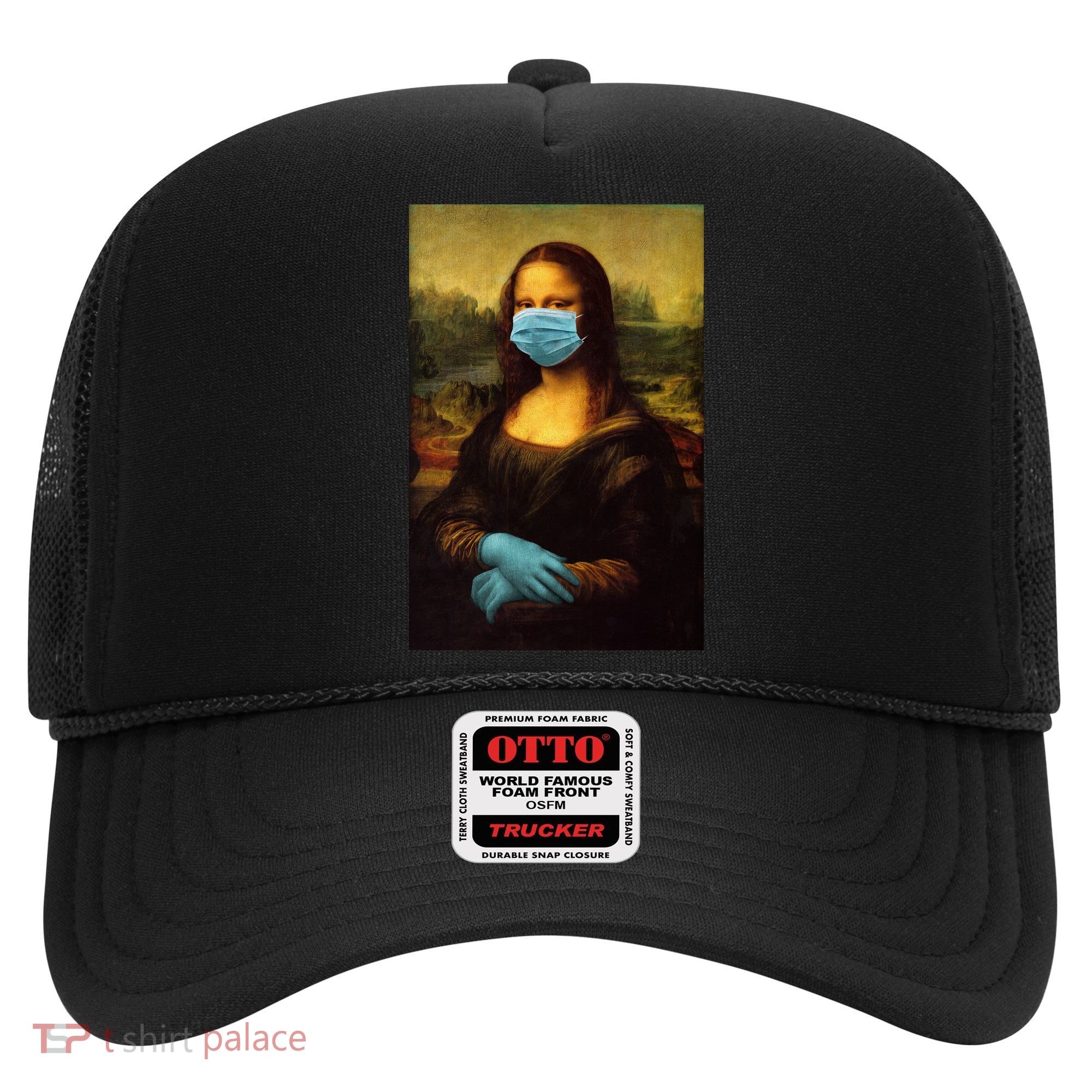 Mona Lisa Face Mas And Gloves Pandemic Hat