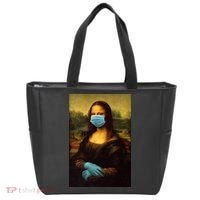 Mona Lisa Face Mas And Gloves Pandemic Tote Bag thumb 0