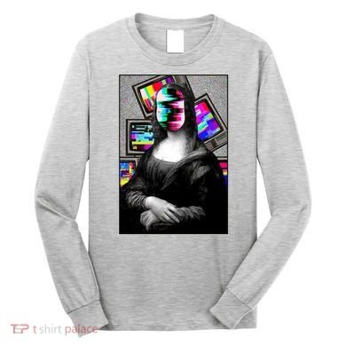Mona Lisa Glitch Long Sleeve Shirt