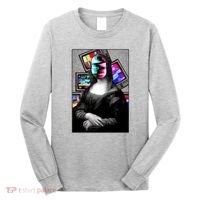 Mona Lisa Glitch Long Sleeve Shirt thumb 0