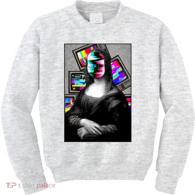 Mona Lisa Glitch Kids Sweatshirt